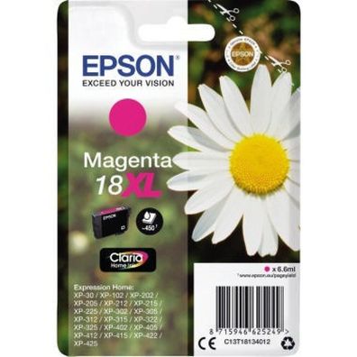 Epson Druckerpatrone Claria Home 18XL (C13T18134012) magenta