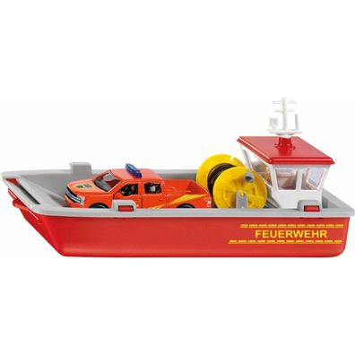 SIKU SUPER Feuerwehr Arbeitsboot, Spielfahrzeug (rot/grau)