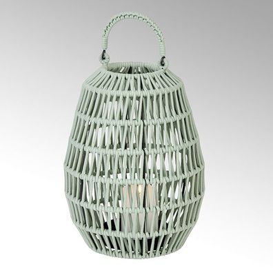 Lambert Cahaya Outdoor Laterne salbei , Fish net rope", H 37 cm D 29 cm 64764
