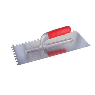 TRIUSO Glättekelle gezahnt 8x8mm rostfrei 35x13cm Softgriff langer Steg