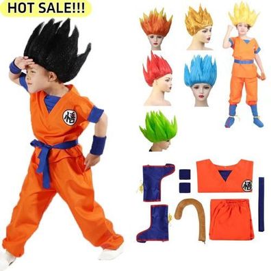 Son Goku Cosplay Kostém Kinder Erwachsene Anime Super Saiyajin Set Halloween