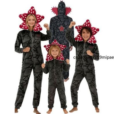 Demogorgon Onesie Cosplay Kostém Kinder Erwachsene Halloween Outfit
