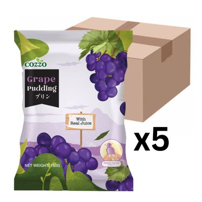 5er-Pack COZZO Frucht Jelly Gelee Bonbons Traube 160g