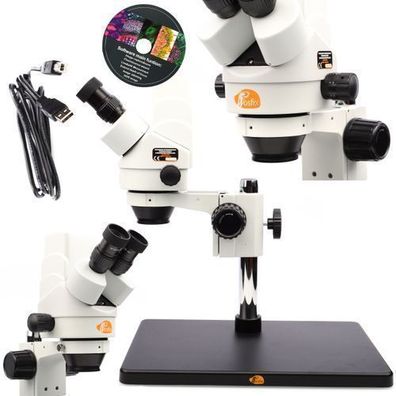 Rosfix Stereomikroskop Pluto Pro – 7–45x Zoom, Sony Kamera | CE, USB, 5MP