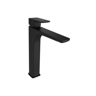 ECOLAM Waschtischarmatur hohe Armatur Wasserhahn Badarmatur Keria black Modern Desig