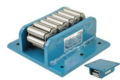 0,75t Panzerrollen, Transportfahrwerk starr, Auflageplatte mit Bohrungen, VA, 00718