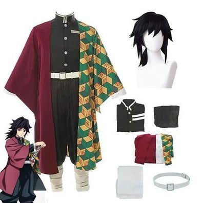 Kimetsu no Yaiba Tomioka Giyuu Cosplay Kostém Set Kinder Erwachsene Anime