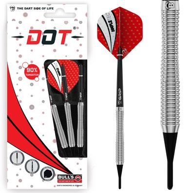 Bull´s Softdarts DOT D2, 90% Tungsten,18g., Silber