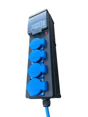 4-Fach Steckdosenleiste PH07 mit MID Stromzähler und Schutzschalter