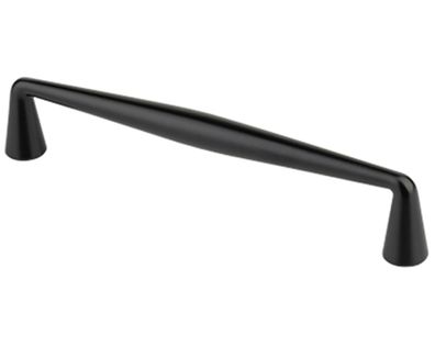 Möbelgriff BA 160mm Küchengriff Linea Schrankgriff Schwarz matt Türgriff modern