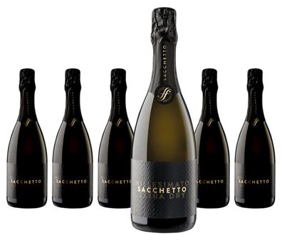 6 x Sacchetto Spumante Etichetta Nera Millesimato Extra Dry – 2025