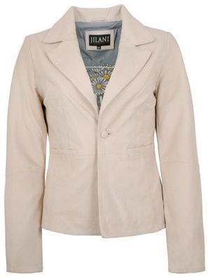 Jilani - Damen Lederjacke Blazer Lammnappa beige