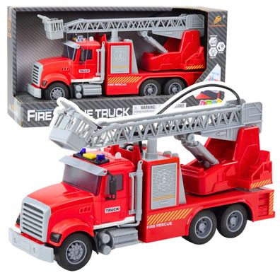 Lean Feuerwehrauto Leiter Boom Drive Wasser Lichter Sounds
