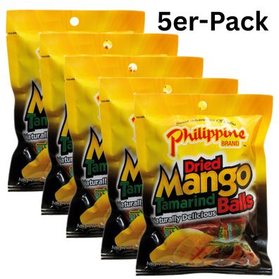 5er-Pack Philippine Brand Getrocknete Mango Tamarinden Balls 100g