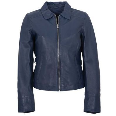 Jilani - Damen Lederjacke Lammnappa dunkelblau