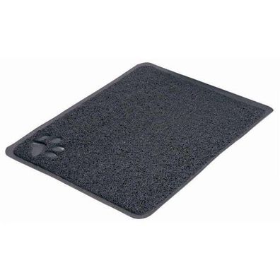 Katzenvorleger Vorleger für Katzentoilette PVC Anthrazit 40x60 cm