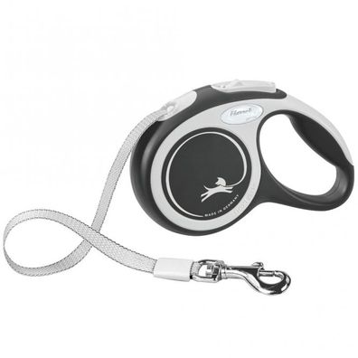 FLEXI Rollleine New Comfort Gurt 3m Schwarz