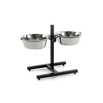 Karlie Otis Plus Doppelnapfständer verstellbar mit zwei Näpfen