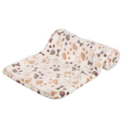 Weiche Fleece Decke Trixie Lingo 75x50 cm weiß beige