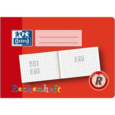 Oxford Rechenheft A5 quer Lineatur R kariert weiß 16 Blatt