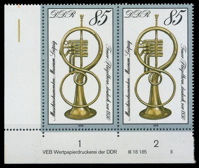 DDR 1979 Nr 2448DV WPD II postfrisch WAAGR PAAR ECKE-UL XAAF476
