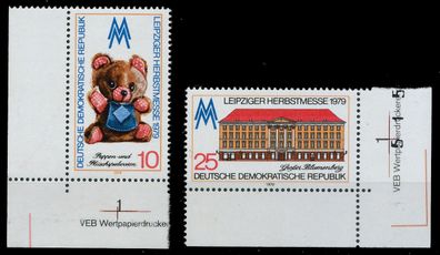 DDR 1979 Nr 2452-2453 postfrisch ECKE-ULI XAAF4AE