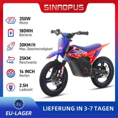 KidMotors 350W bürstenlos E-Dirtbike 14 Zoll 36V