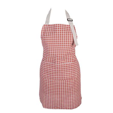 Clayre & Eef Küchenschürze 69x68 cm Rot Polyester (Gr. 69x68 cm)