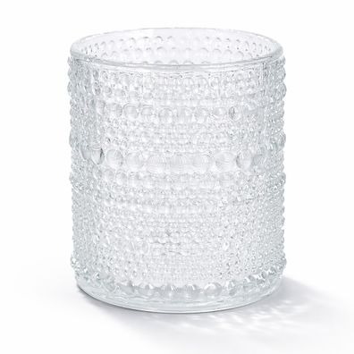 Kerzenhalter / Vase Glas 10x12.5cm Klar, 1 Stück