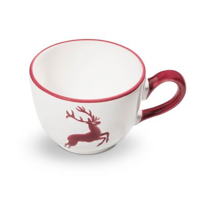 Gmundner Keramik Bordeauxr. Hirsch, Tasse à café Cup 0,19 litre