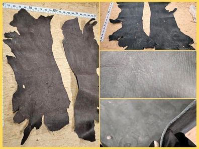 Dickes Gürtel-Leder 4mm braun schwarz matt Büffelleder Hälften
