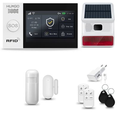 HXA007 Funk Alarmanlage Haus WLAN + GSM 4G mit Siren, 1x Bewegungssensor fur Haus