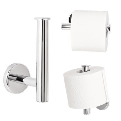 bremermann Bad-Serie Lucente - Toilettenpapierhalter 2in1, aus Edelstahl