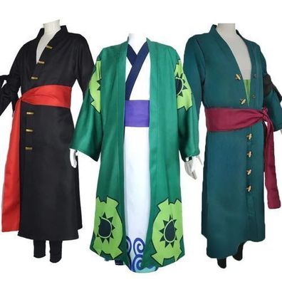 Roronoa Zoro Wano Kimono Cosplay Kostém Anime Pirat Herren Karneval Outfit