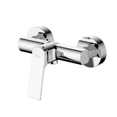 Brausearmatur Wasserhahn NERI Brausebatterie für Badezimmer in Silber