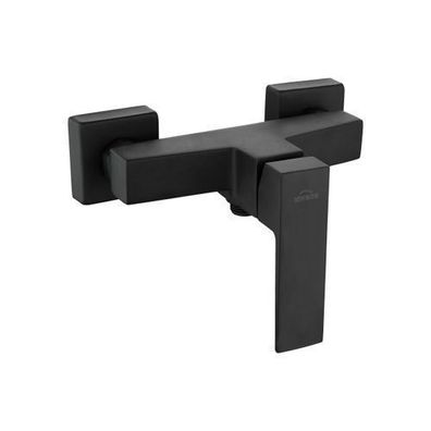 Brausearmatur Wasserhahn PAROS Brausebatterie für Badezimmer in Schwarz