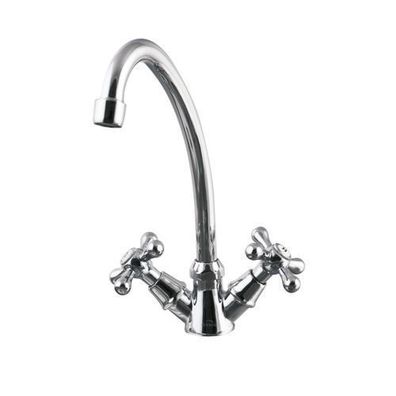 Küchenarmatur Wasserhahn ROMA 20 cm Küchenmischer für Küche in Silber