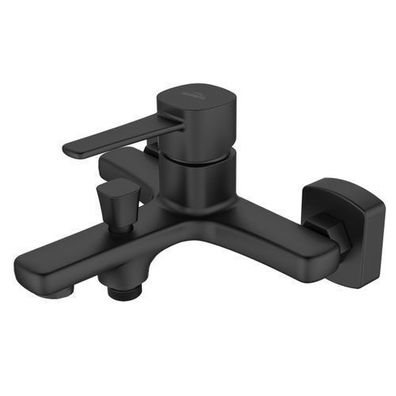 Badewannenarmatur Wasserhahn Glamour Wannenarmatur für Badezimmer in Schwarz