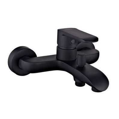 Badewannenarmatur Wasserhahn SIROS Wannenarmatur für Badezimmer in Schwarz