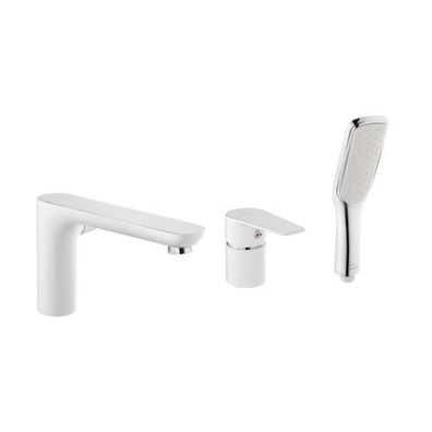 Badewannenarmatur Wasserhahn DOKOS Wannenarmatur für Badezimmer in Weiß