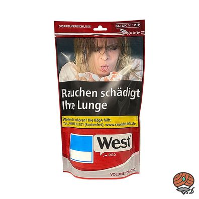 West Red / Rot Volumentabak Beutel mit 95g Tabak
