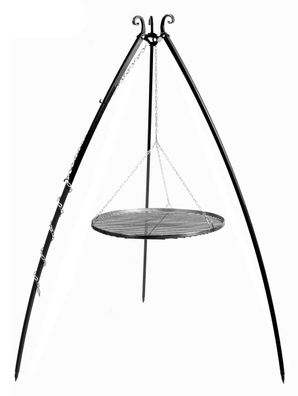 Schwenkgrill 200 cm Grillrost aus Rohstahl 50 cm