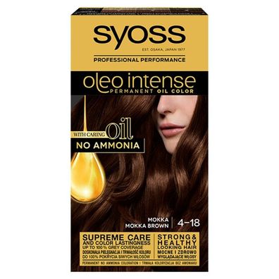 SYOSS Oleo Intense permanente Haarfarbe mit Ölen 4-18 Braun Mokka