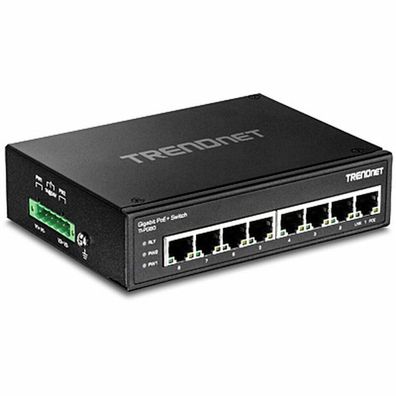 TRENDnet Industrie Switch 8 Port Gbit Unman. L2 PoE+ Metall