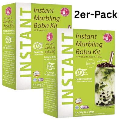 2er-Pack O´s Bubble Instant Boba Kit Matcha 240g (4x60g)