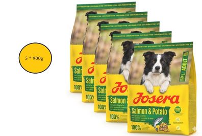 Josera Salmon & Potato 5x900g getreidefrei Hundefutter Lachs sensibel