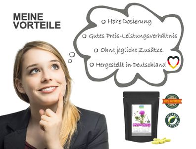 Vivameo ® 50 - 500 Mariendistel Kapseln à 700 mg 10:1 Extrakt 80% Silymarin (UV)