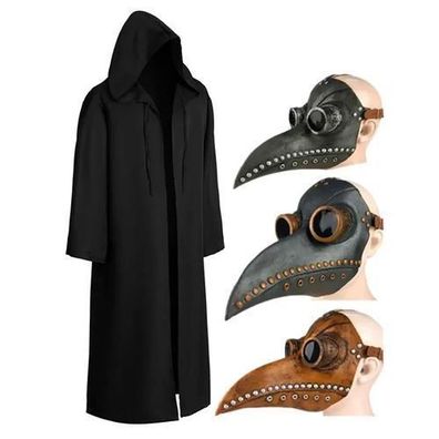 Pestdoktor Kostém Mittelalter Cosplay Robe Halloween Outfit