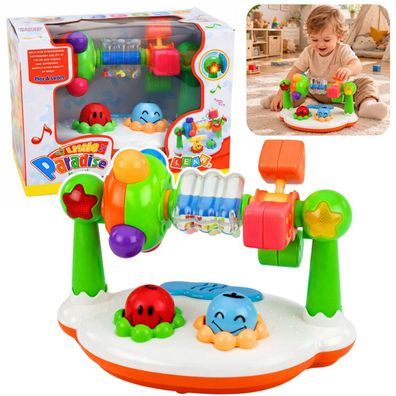 Interaktives Musikspielzeug für Kleinkinder mit Rassel, Lichtern und Geräuschen