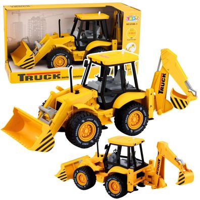 Baustellenbagger, Lader, Bulldozer, Fahrlichter, Geräusche, Gelb